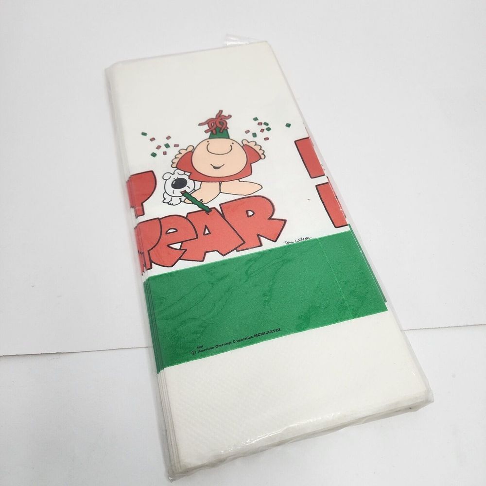 American Greetings Ziggy‎ Happy New Year Table Cover Decor